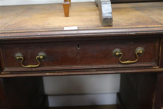 A pedestal desk, W.122cm